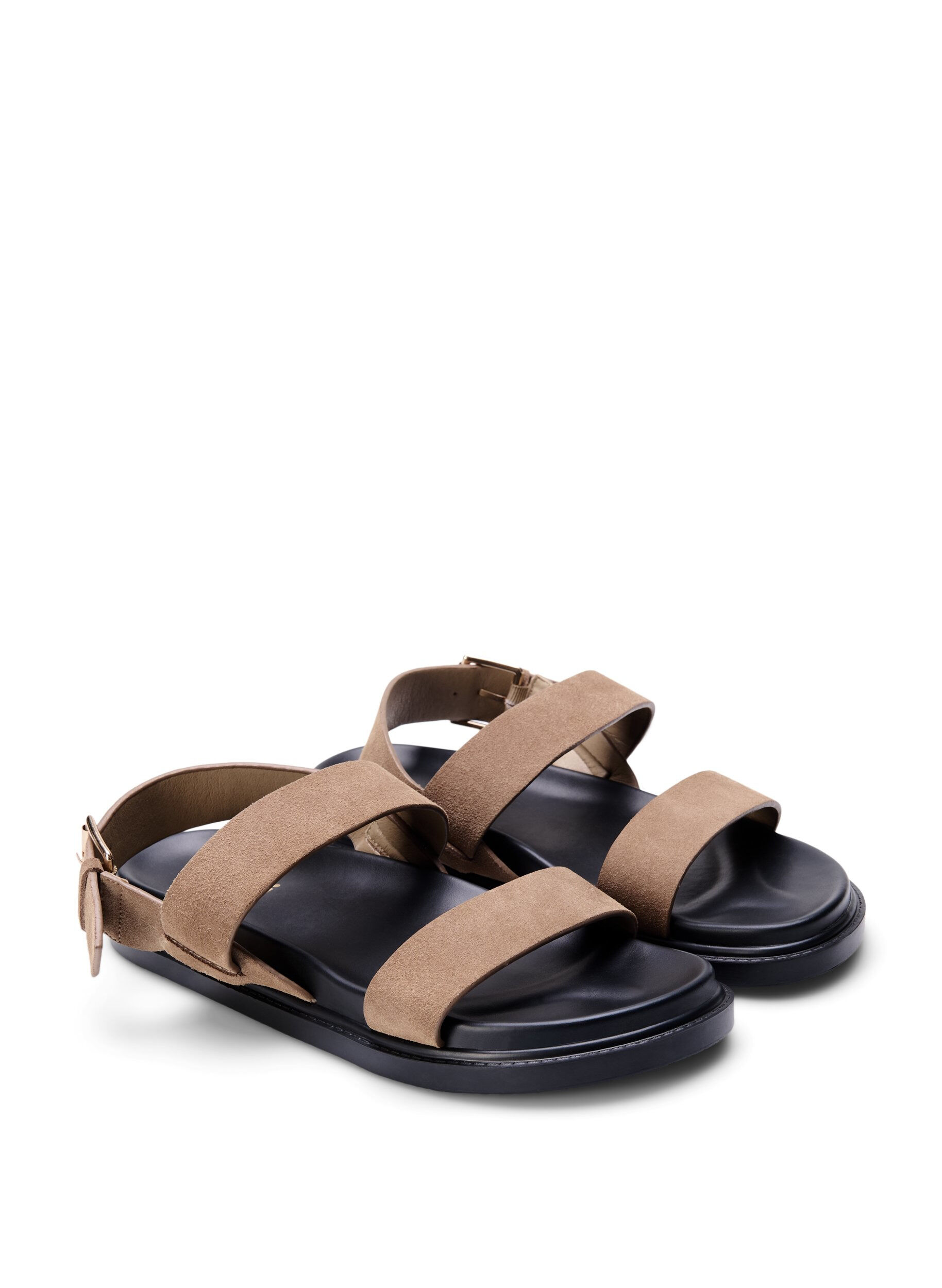 Wide fit sandal i ruskind