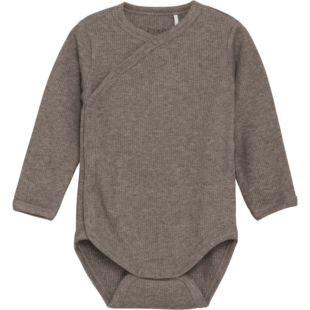Køb FIXONI Coffee Quartz Melange Slå-om Body Ls Melange Rib