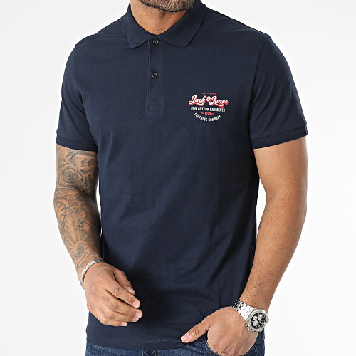 Lot De 2 Polos Manches Courtes Andy Blanc Bleu Marine