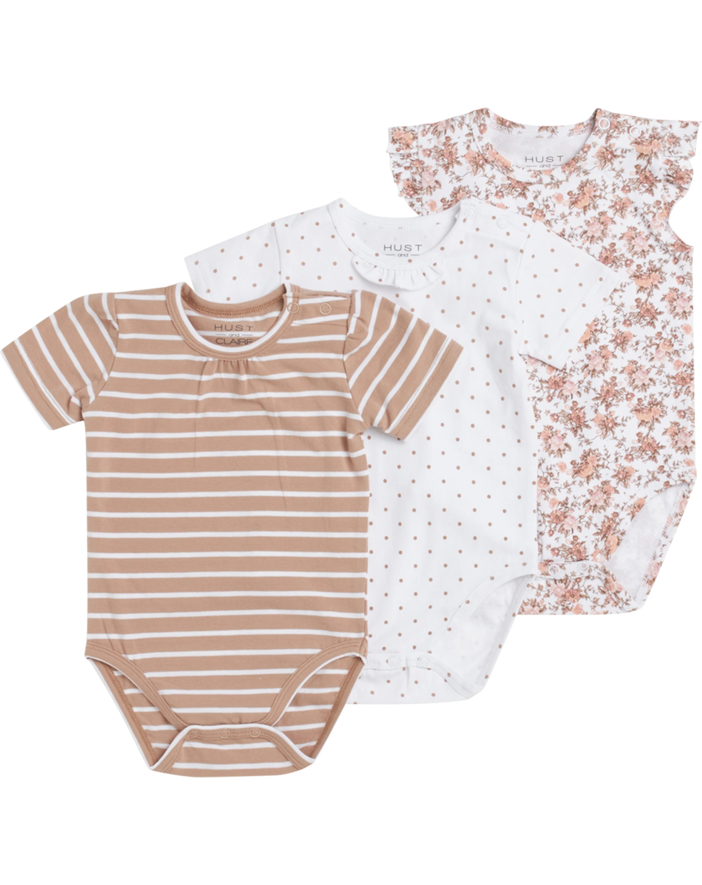 Kurzarm-Body BARBA 3er Pack in white