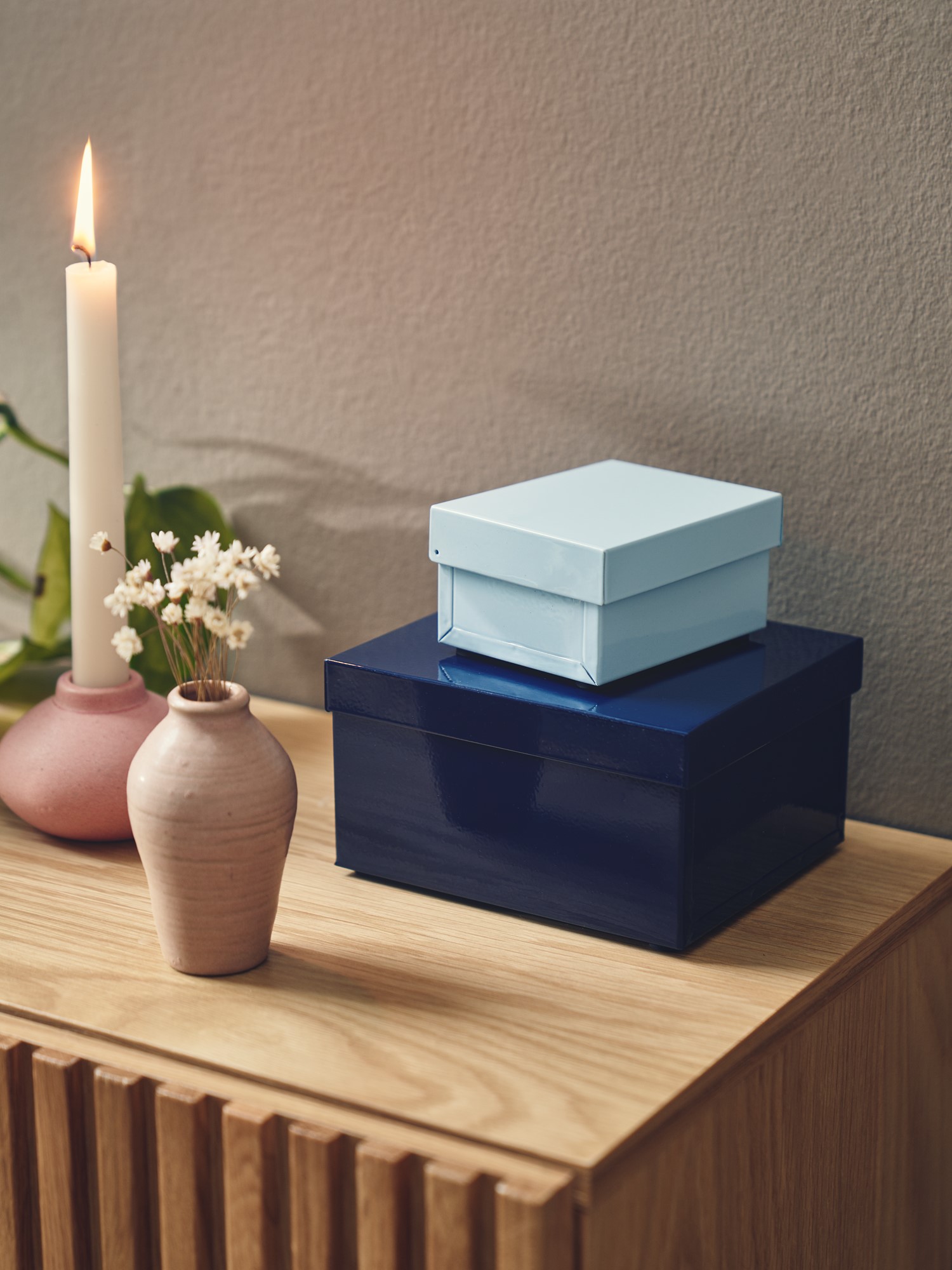 Opbevaringsæske | Jern. 15 x 13 x 8 cm. | Electric Blue