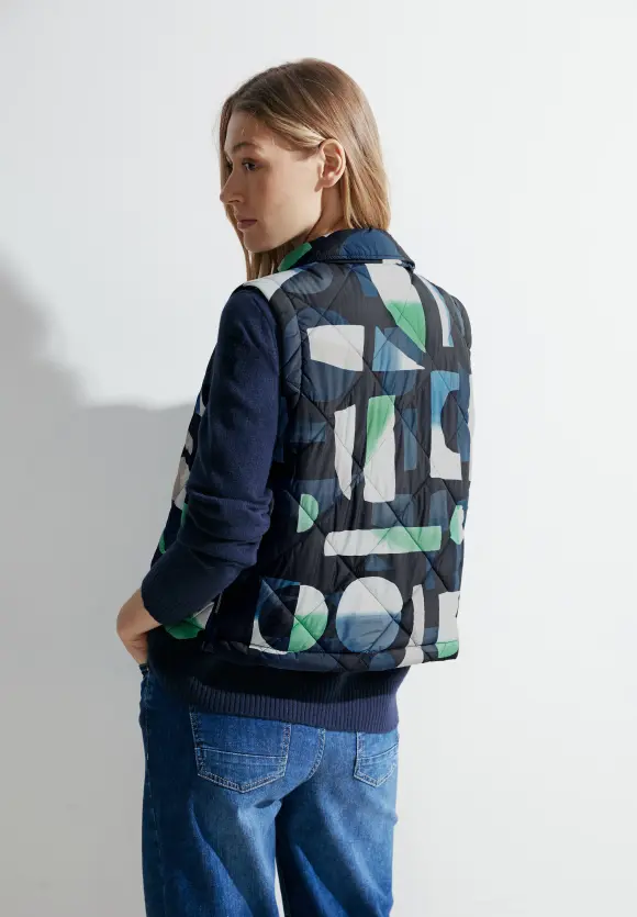 Weste mit Print - universal blue