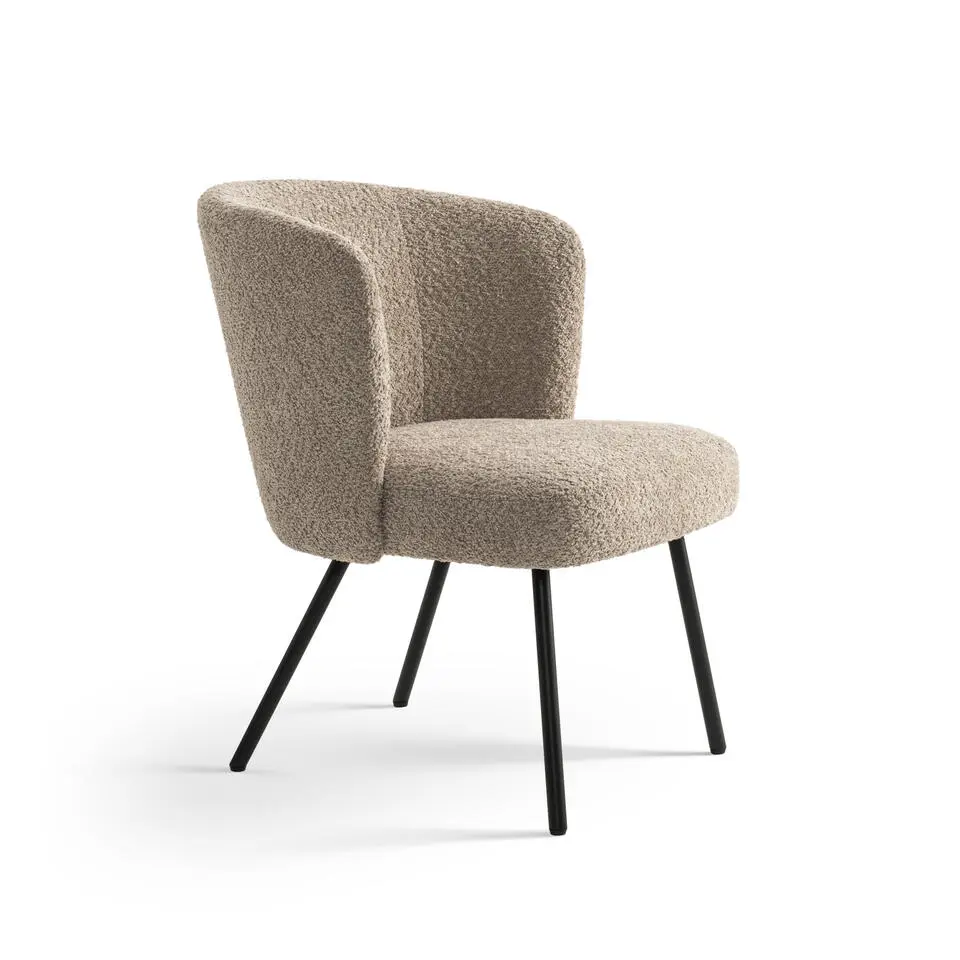 Furnihaus Fauteuil Cindy Boucle Taupe Stof