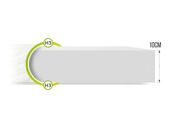 Matelas BRESSO en Mousse HR - Mi Ferme - Epaisseur 10 cm 90 x 190 cm cm