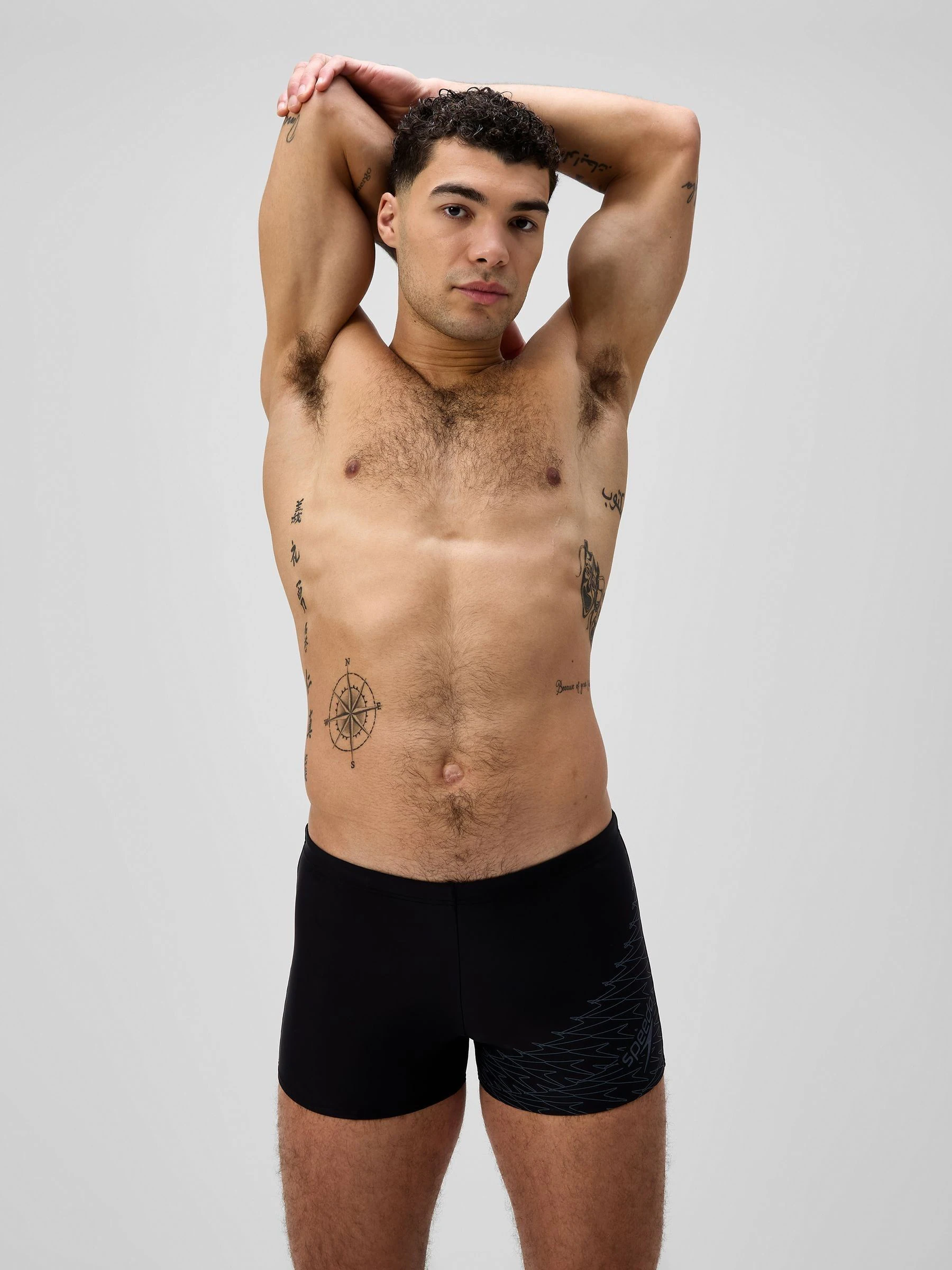 Zwart - Speedo Medley logo aquashorts