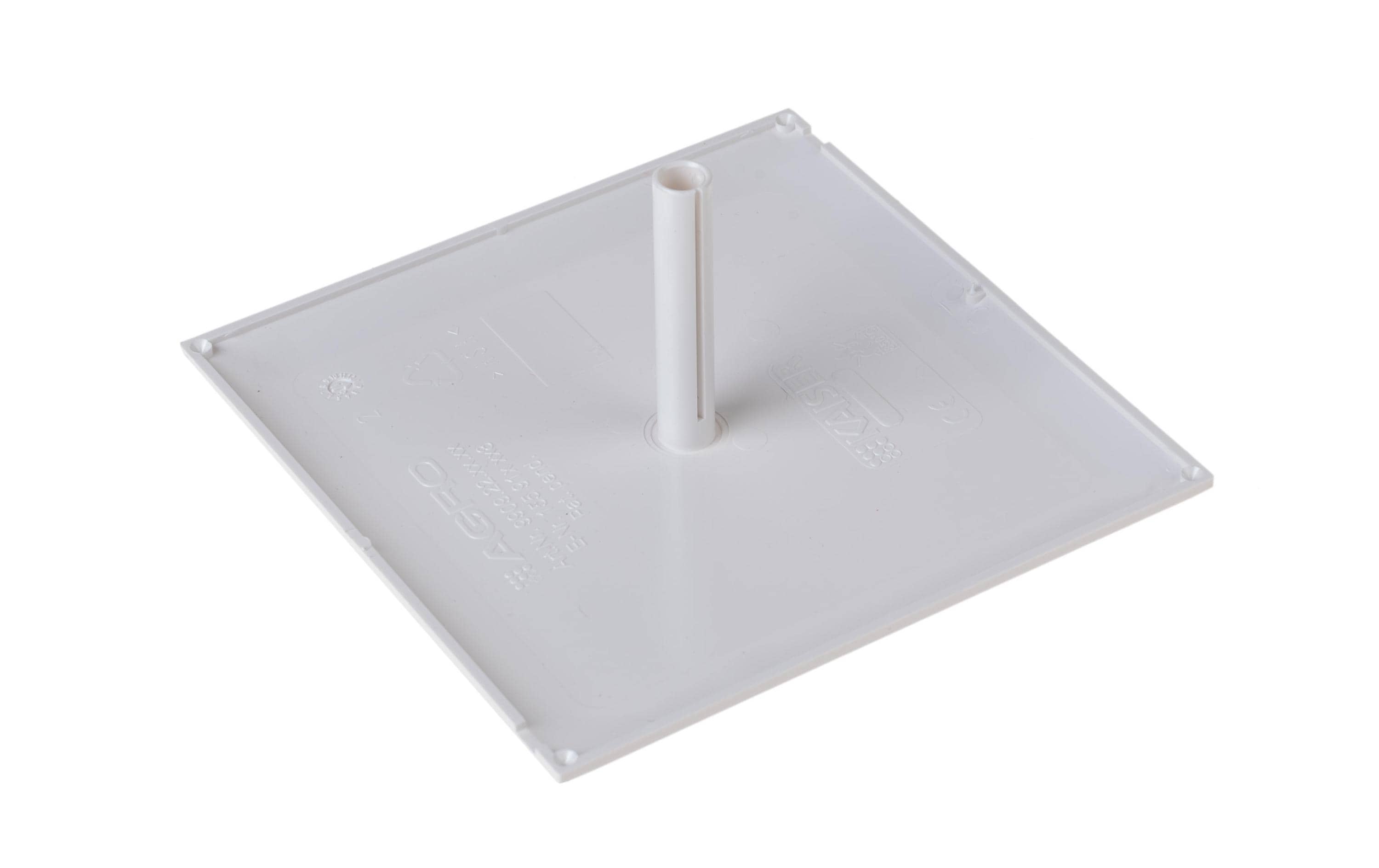 Steckdeckel 130 x 130 mit ZentralschraubeDeckel zu UP-Abzweigdosen