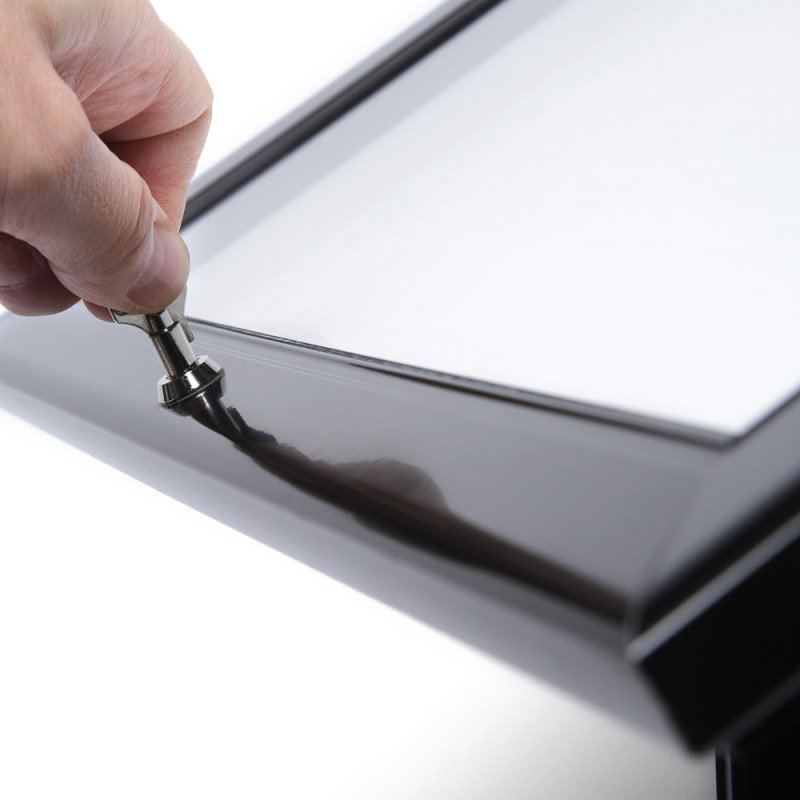 Présentoir Porte Menu Verrouillable 2x A4 LED