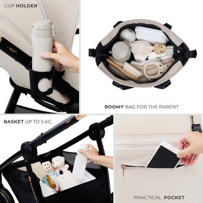 Kinderkraft NEA 2-in-1 Duovogn, Midnight Black