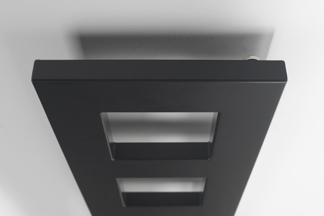 Sapho Block radiator mat zwart 28x133cm 353W