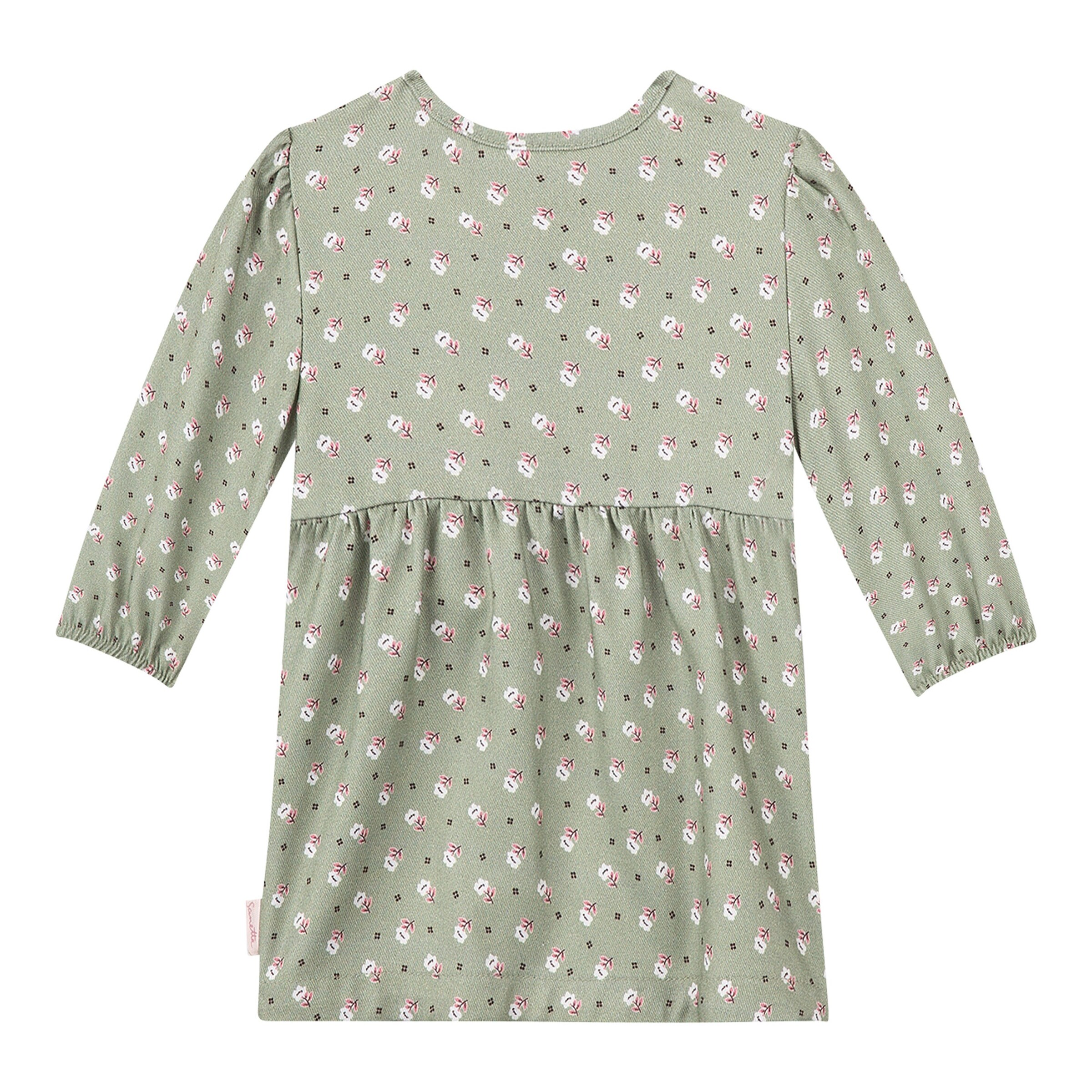 Sanetta Fiftyseven Webkleid langarm Blumen grün