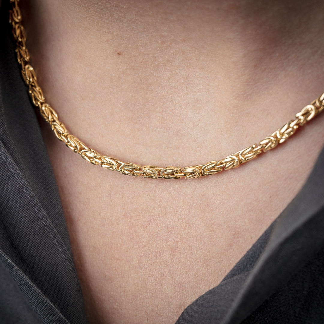 3.0mm Königskette klassisch 750/18 K Gelbgold halbmassiv