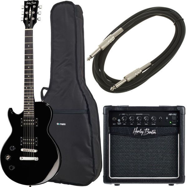 Harley Benton SC-200LH BK Student Ser Bundle