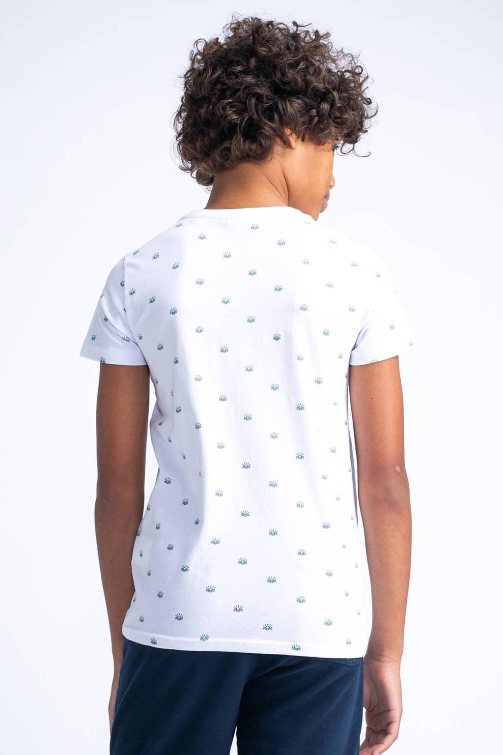 Petrol Industries T-shirt met all over print wit
