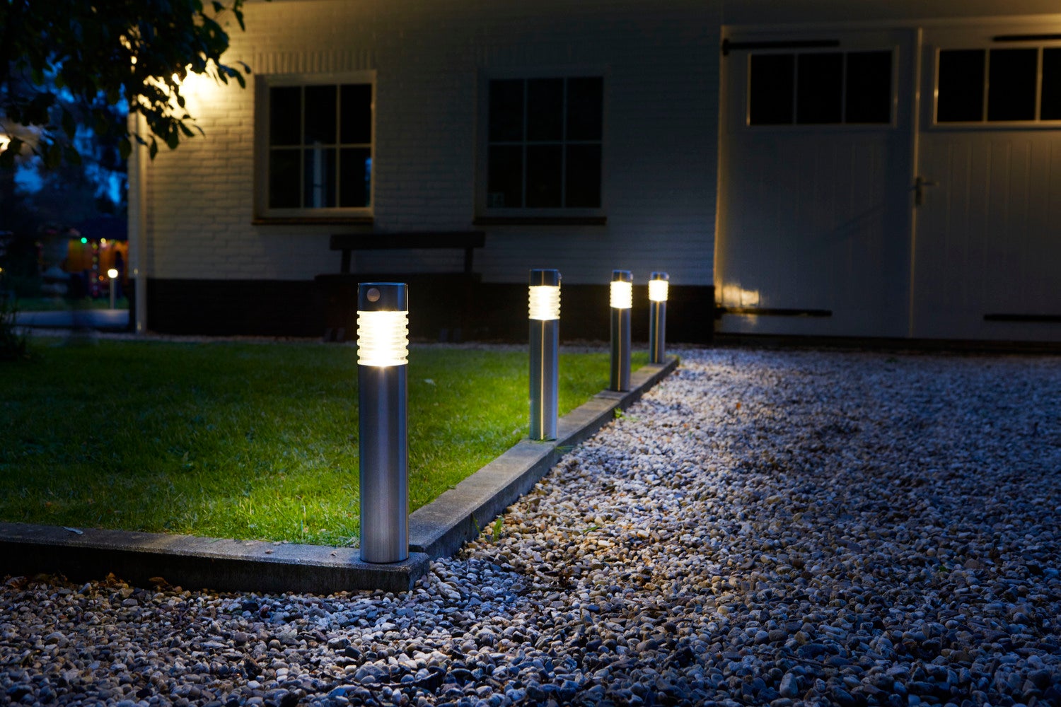 Luxform Lighting solar staande buitenlamp Arizona zilver D 7,6 H 56 cm