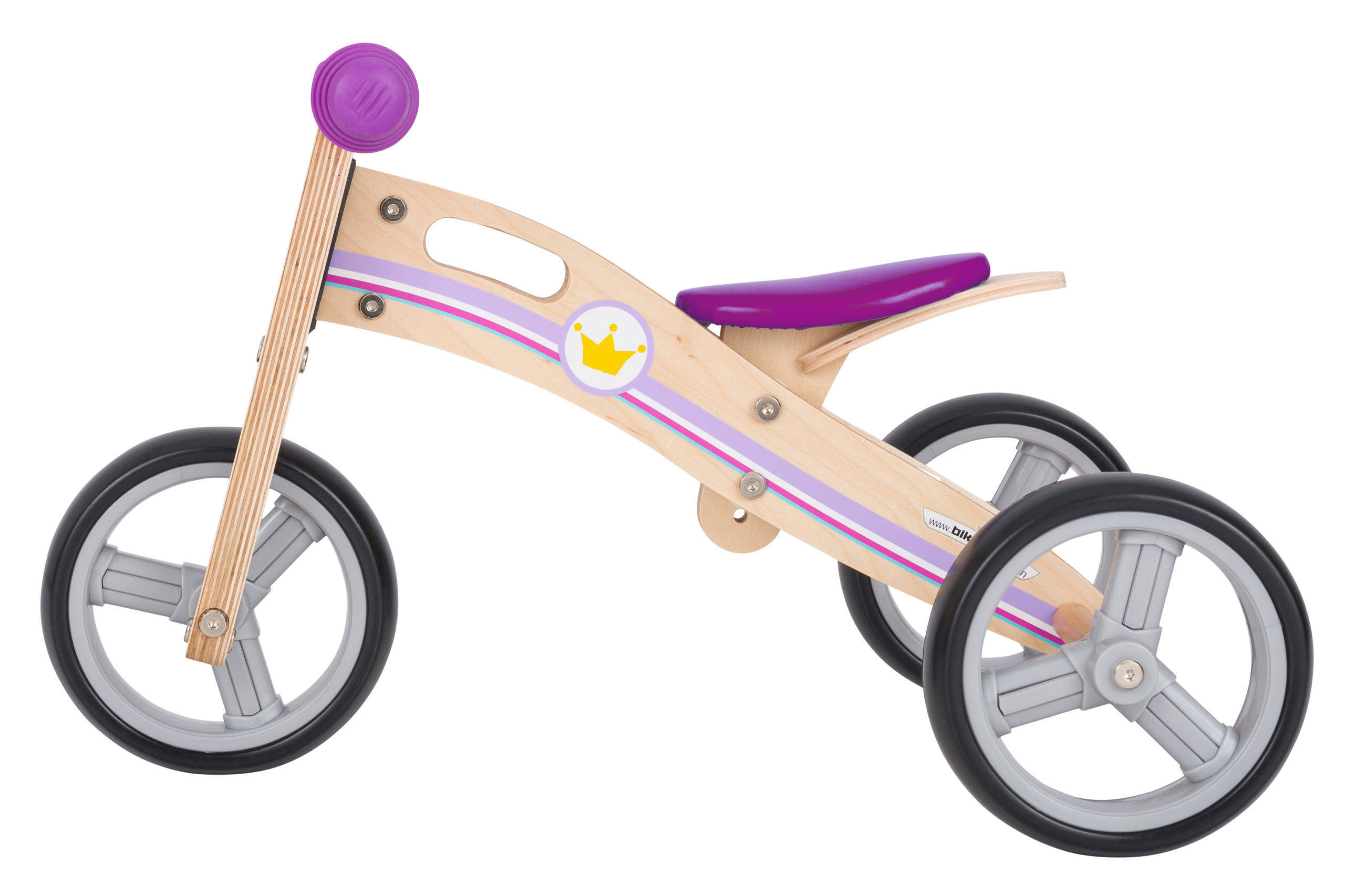 BikeStar mini loopfiets 2 in 1, hout, lila