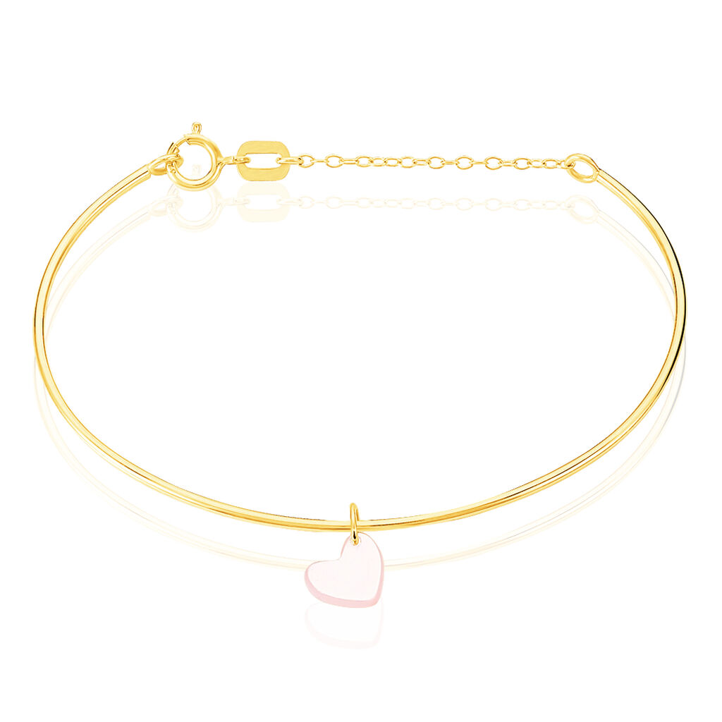Bracelet Jonc Ida Coeur Or Jaune