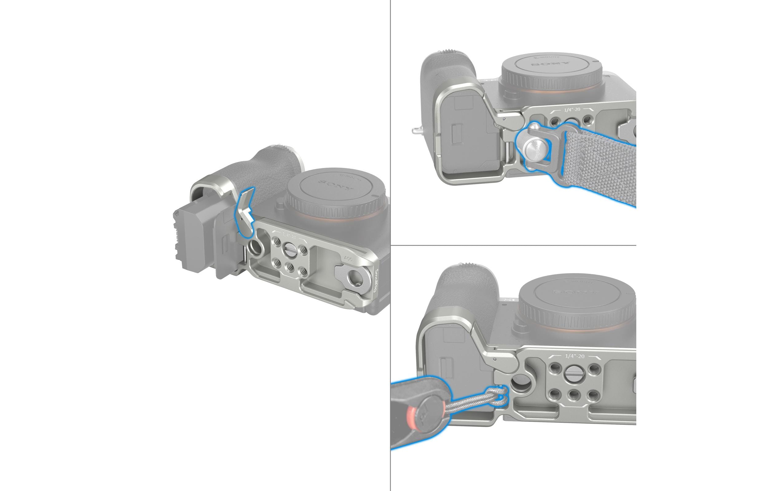Baseplate Sony Alpha 7C II / Alpha 7CR - SilberUntere Montageplatte für Sony Alpha 7C II / Alpha 7CR