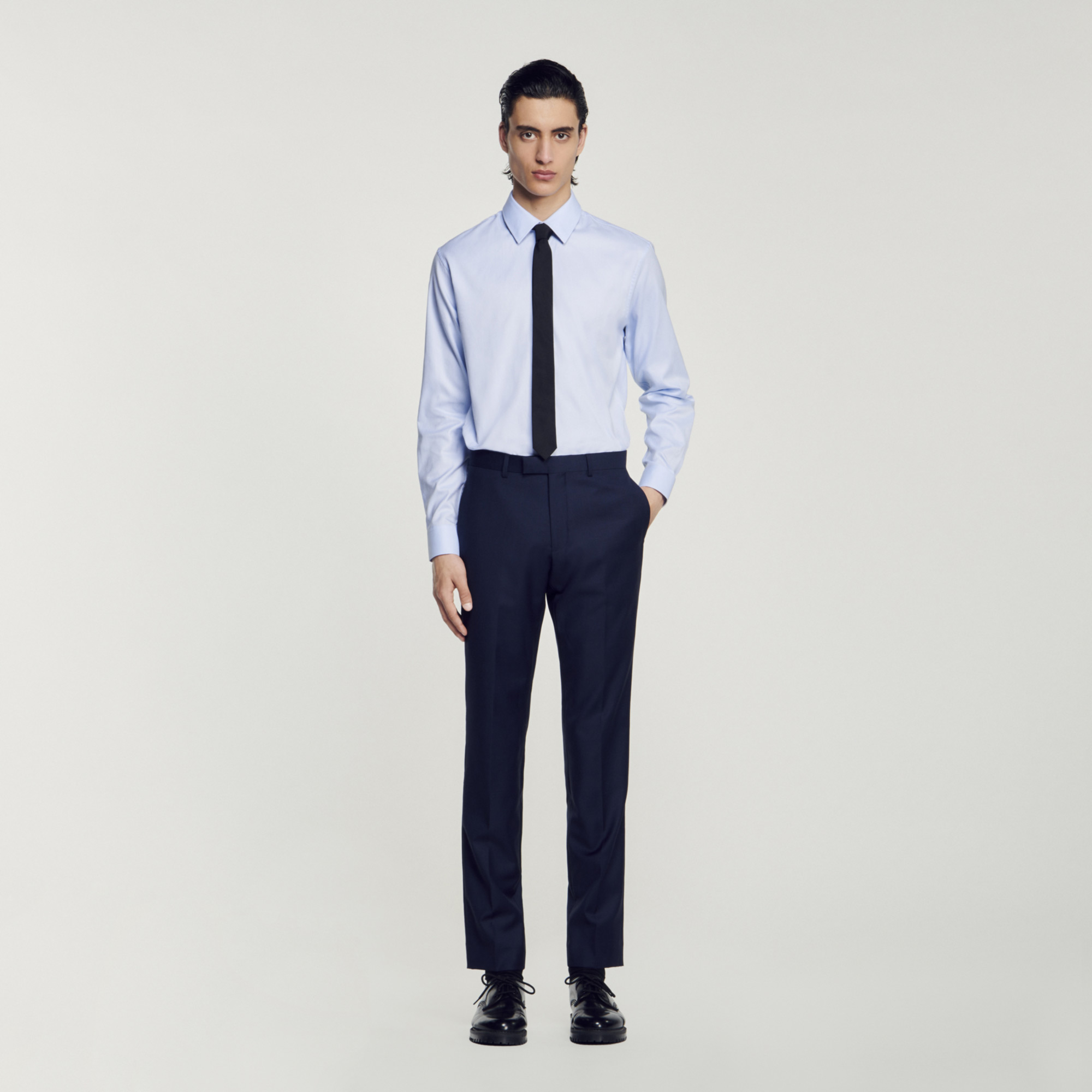 Pantalon de costume en laine stretch
