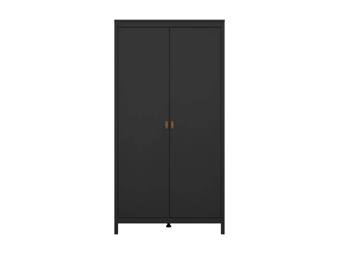 Garde-robe 2 portes Dsciacc, Meubles de chambre, Penderie de plain-pied, Placard à vêtements, 102x58 h199 cm, Noir