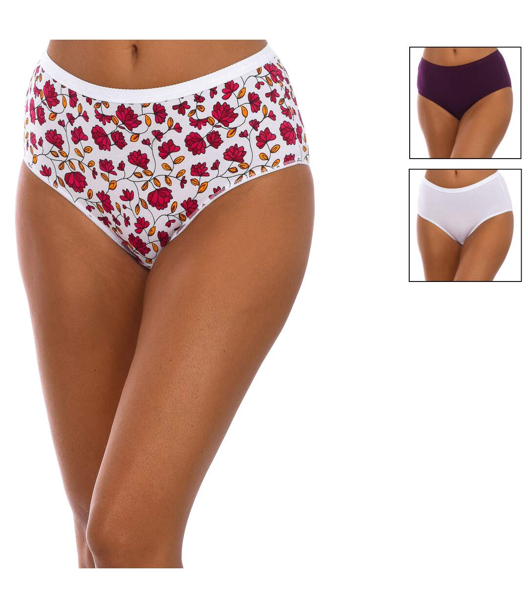 Pack-3 Braguita Organic Bio Midi P0AZKE3 mujer
