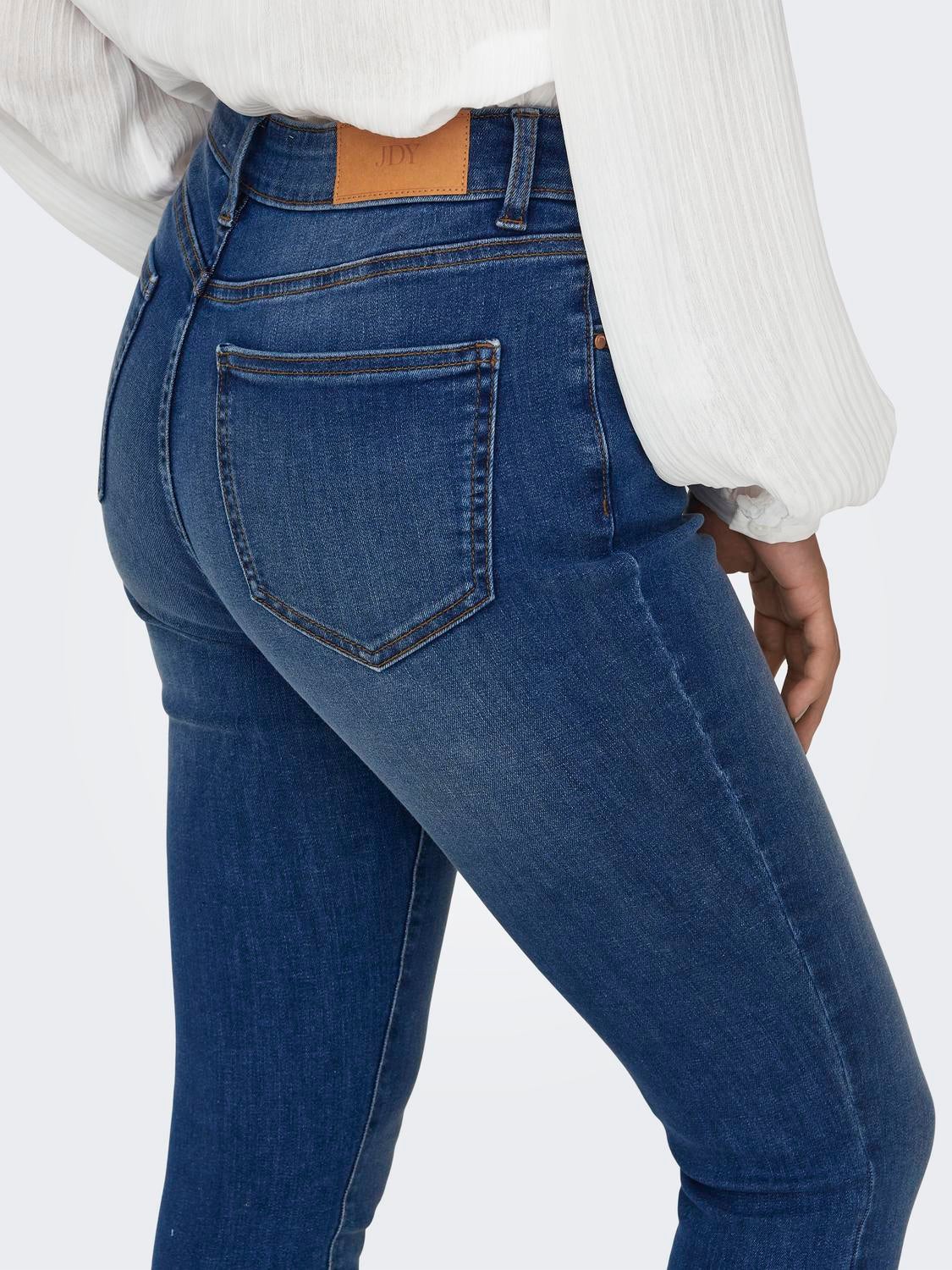 JDYAYA Hohe Taille Skinny Fit Jeans Medium Blue Denim