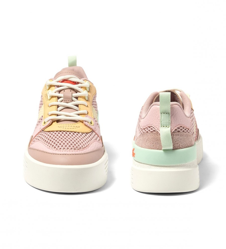Tênis Lacoste de couro L002 nude