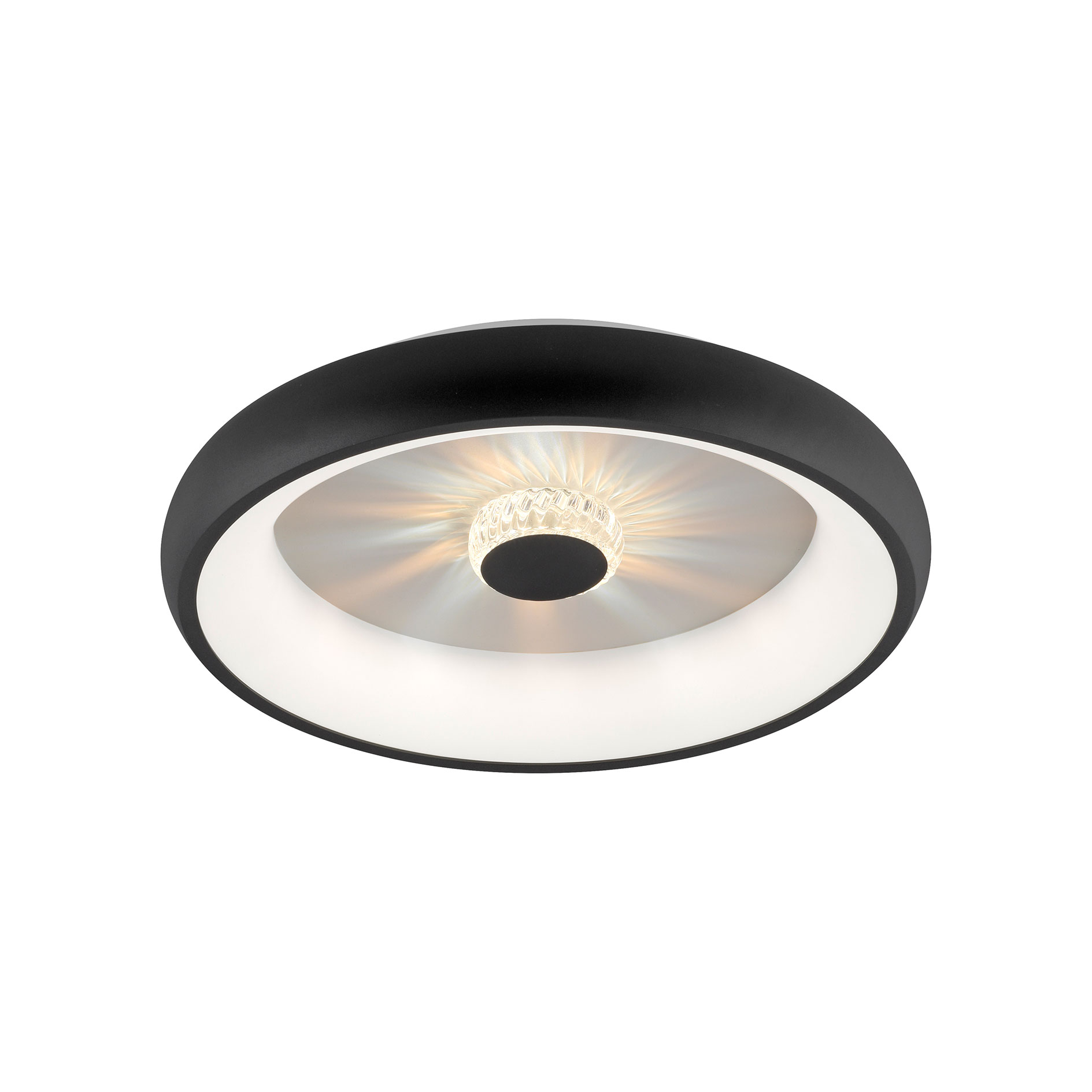 LED-Deckenleuchte - schwarz - dimmbar - Ø 45 cm