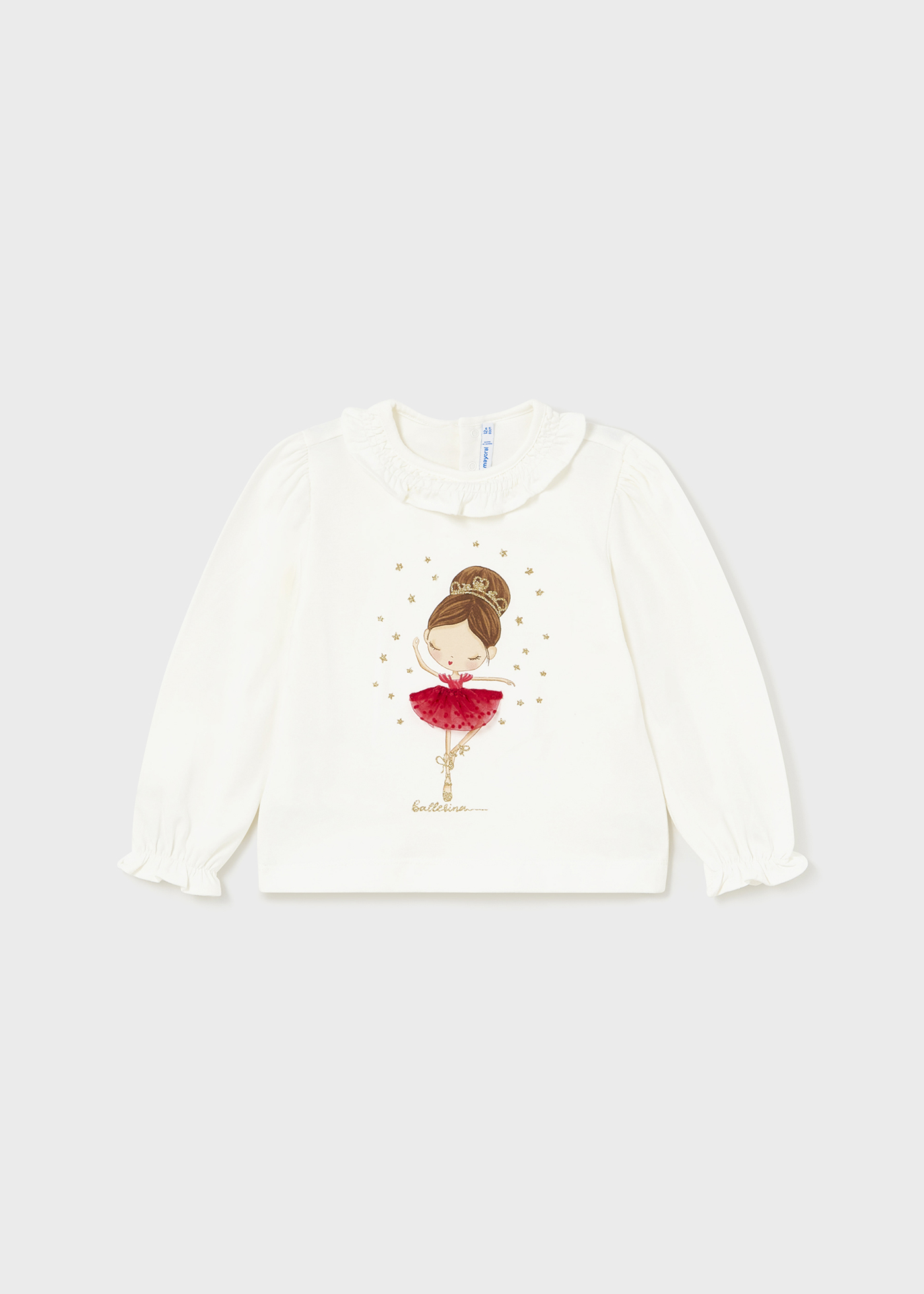 Camiseta infantil com babados Better Cotton