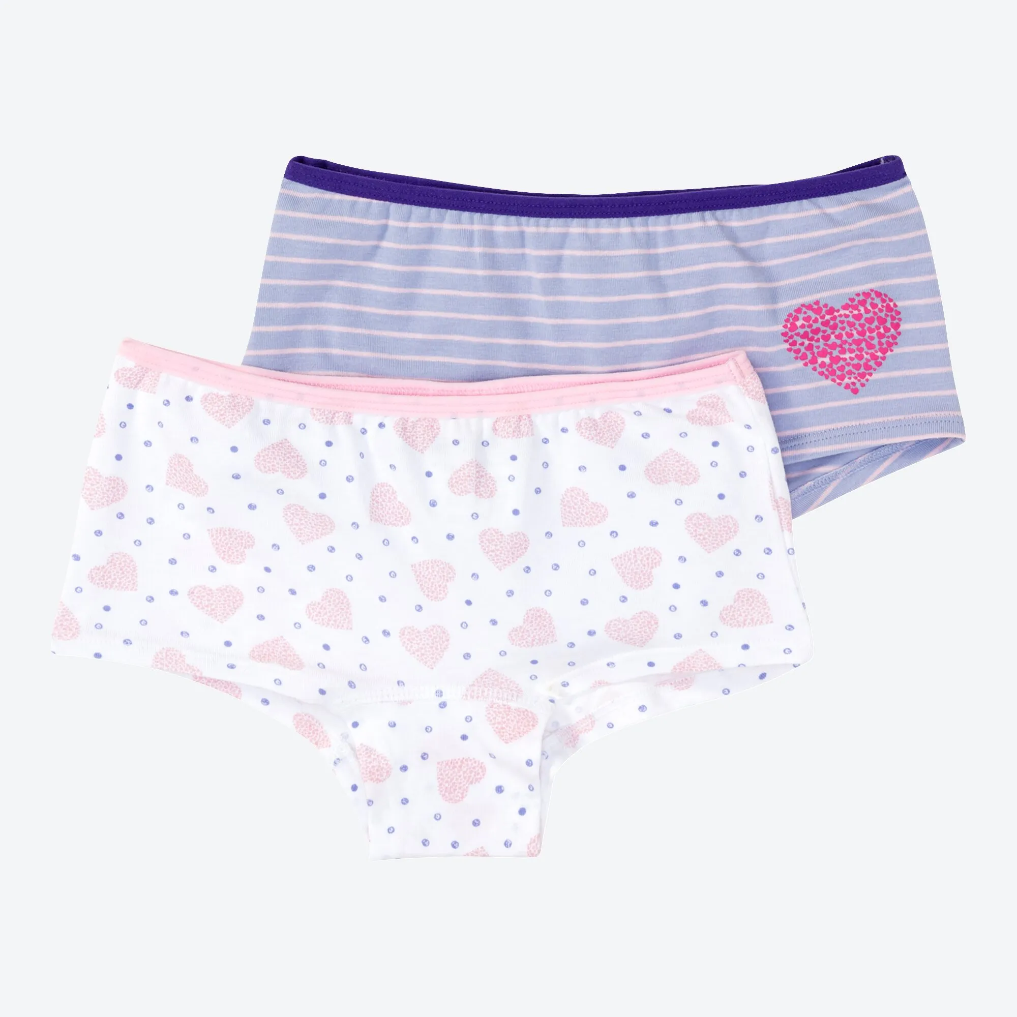Mädchen-Panty mit Herz-Aufdruck, 2er-Pack