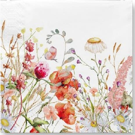Mønstrede servietter 33x33 cm 20-pak