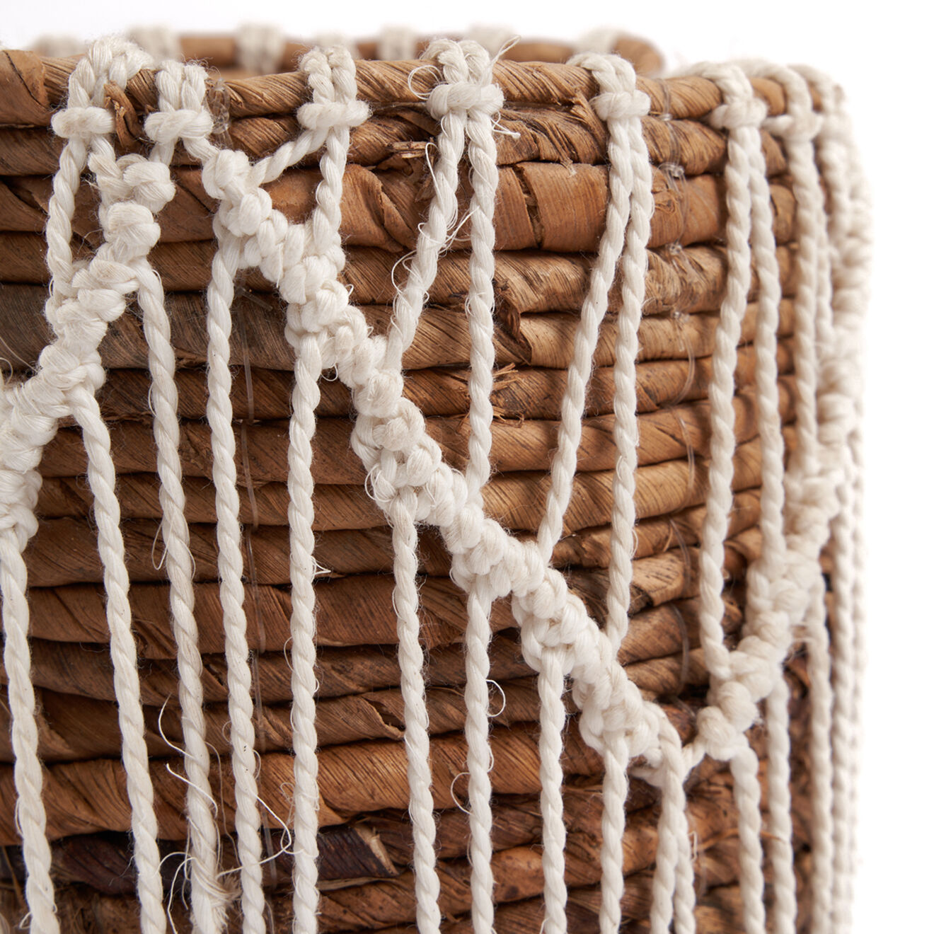 Bazar Bizar Panier Macra-mazing Basket  marron/blanc - D.14xH.16 cm
