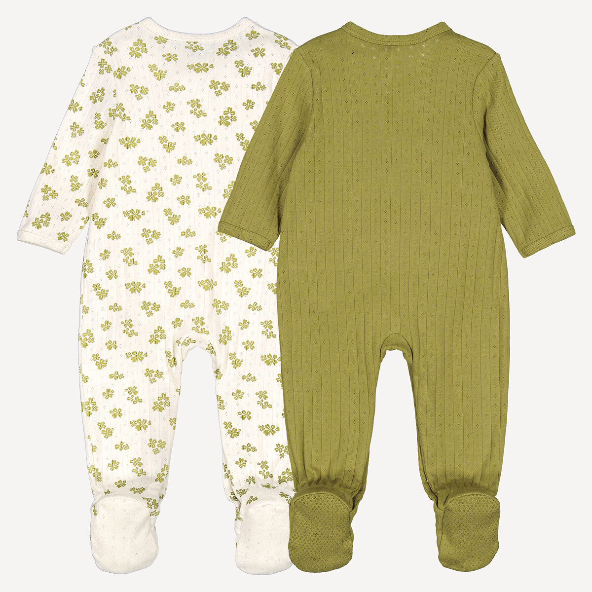 COLEÇÃO LA REDOUTE<br>Conjunto de 2 pijamas em malha pointelle com estampa de trevo