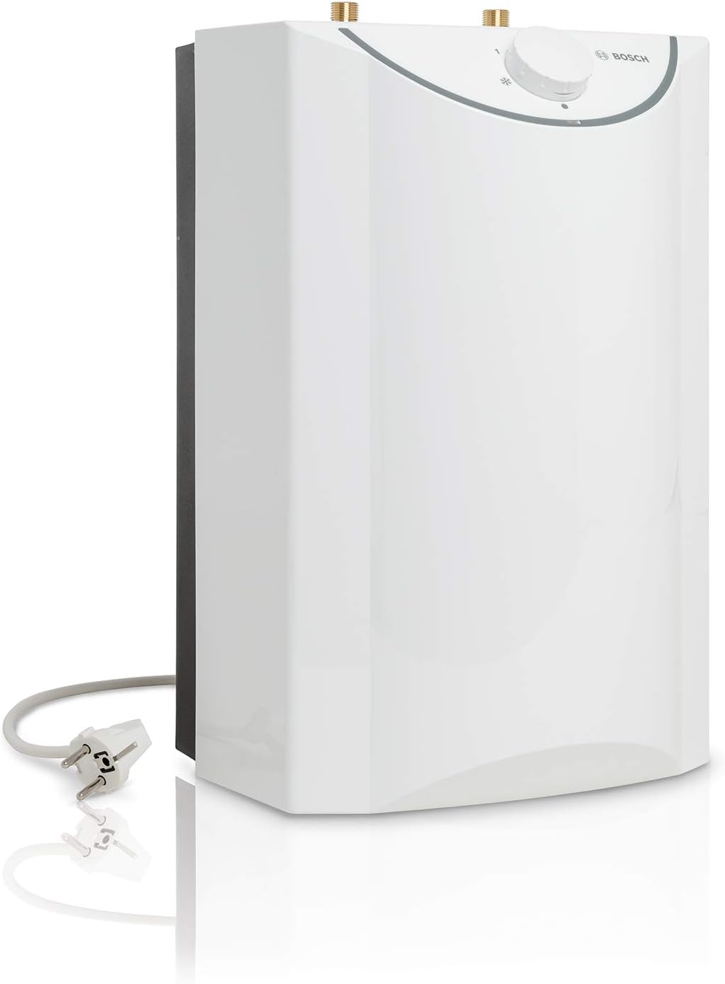 Bosch Elektrischer Kleinspeicher Tronic Store Advanced - Energieklasse A, 230V, 5 Liter Kapazität - Mit Druckstopp, Tropfstopp und Kindersicherung - Weiß/Grau