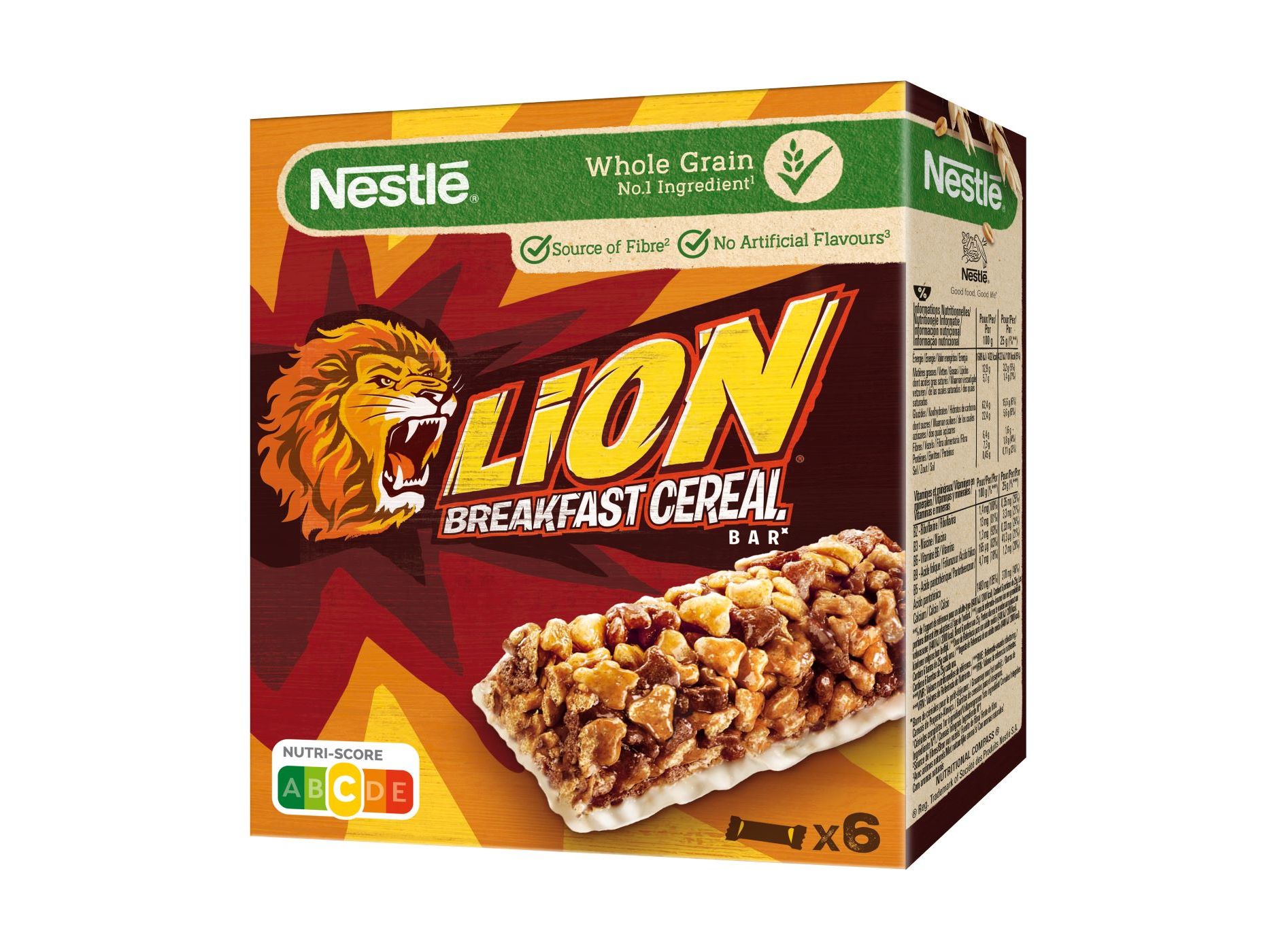 BARRAS DE CEREAIS LION CHOCOLATE 6X25G