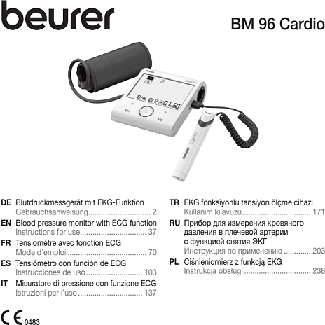 Beurer BM 96 Fuldautomatisk blodtryksmåler med EKG