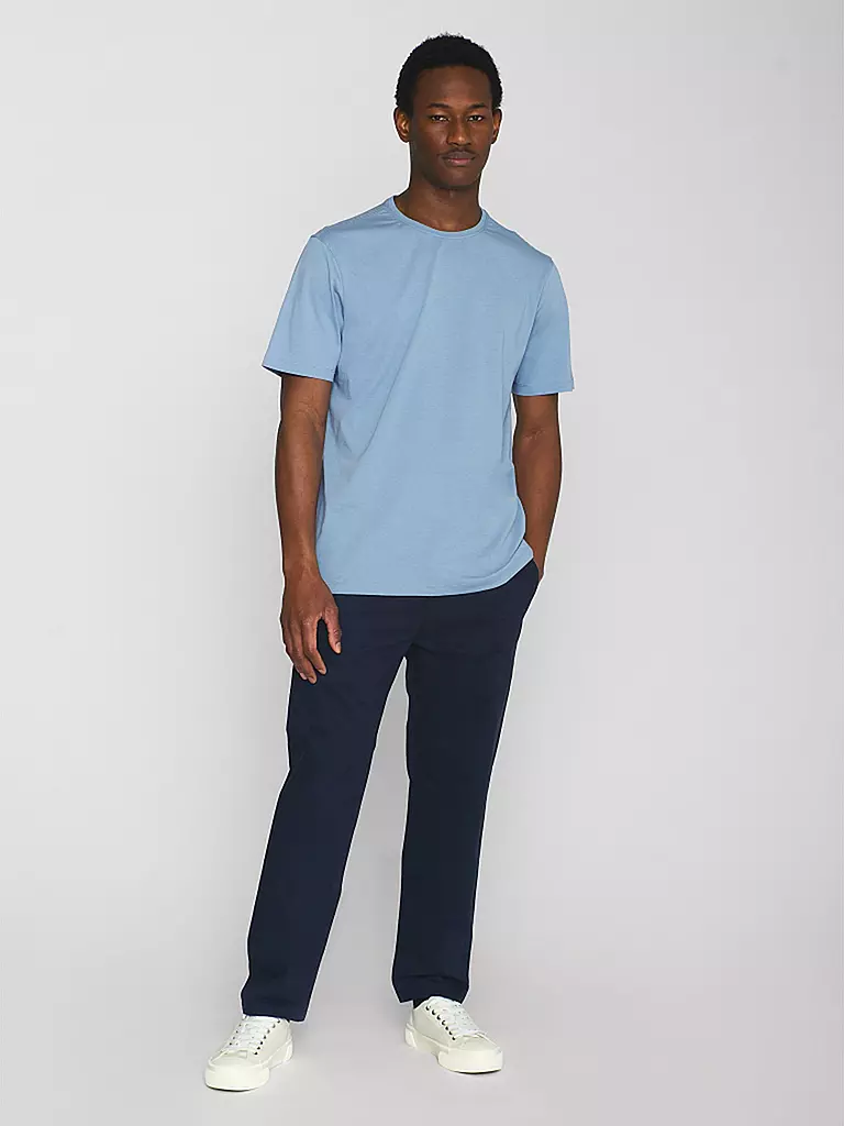 KNOWLEDGE COTTON APPAREL T-Shirt ALDER hellblau