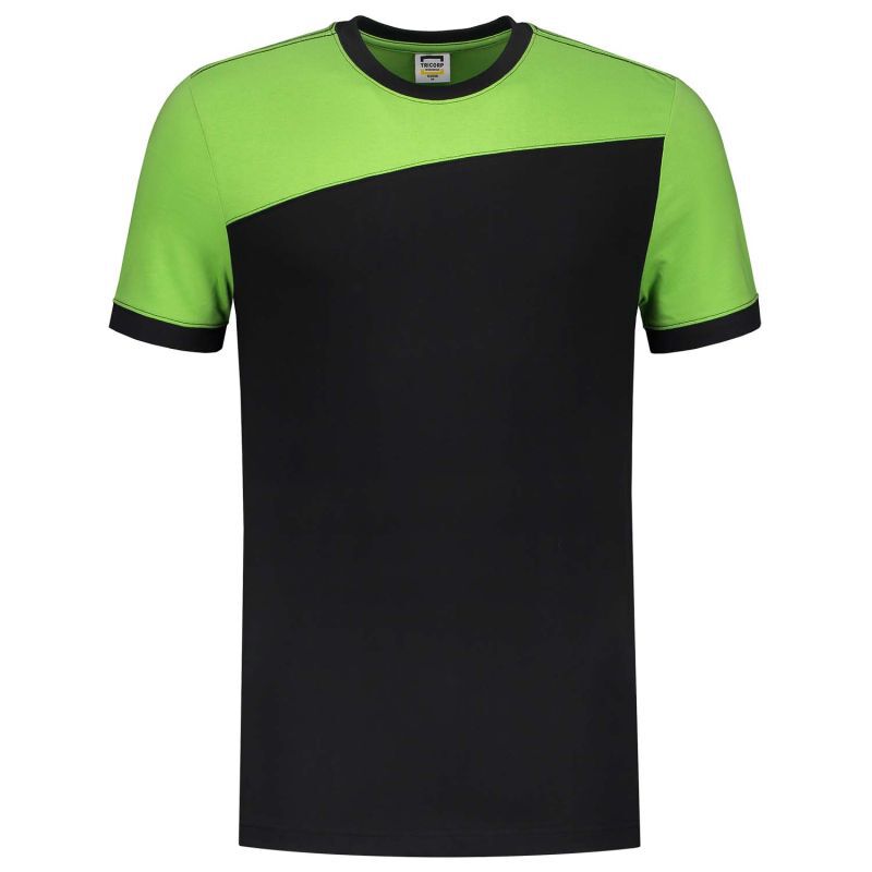 Tricorp Bicolor 102006 - T-shirt - Zwart/Lichtgroen - 3XL