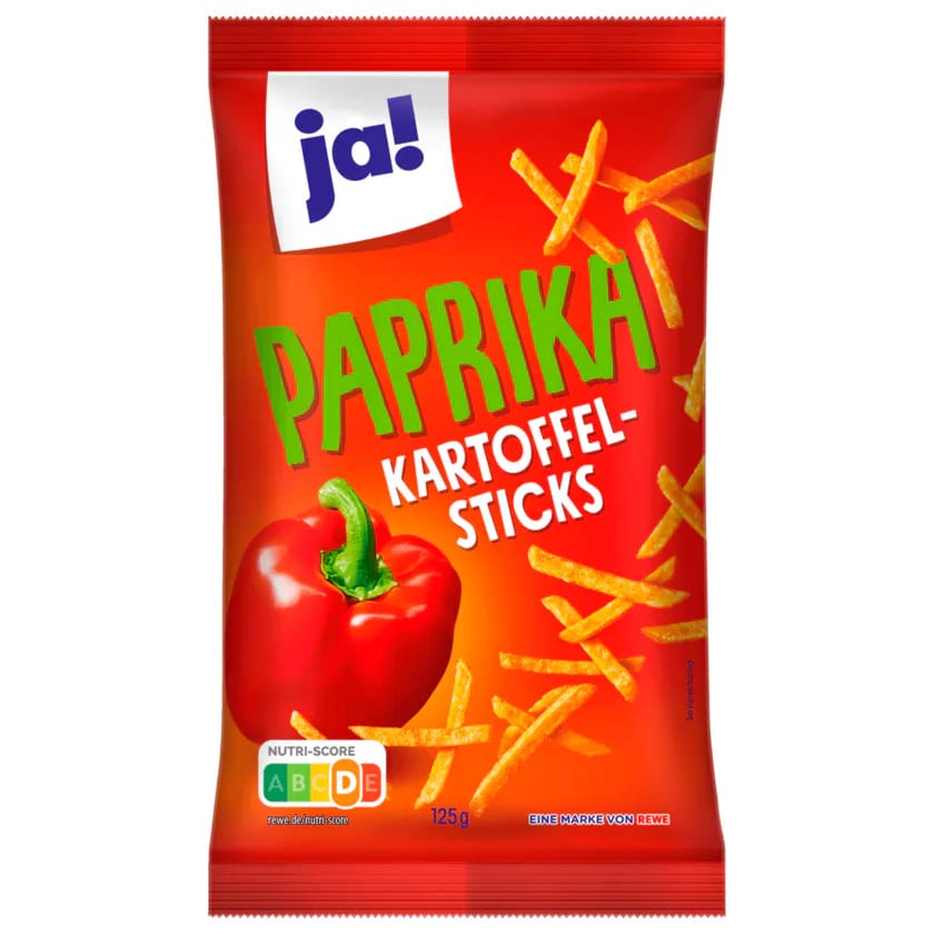 ja! Paprika Kartoffel-Sticks 125g MHD:20.5.25