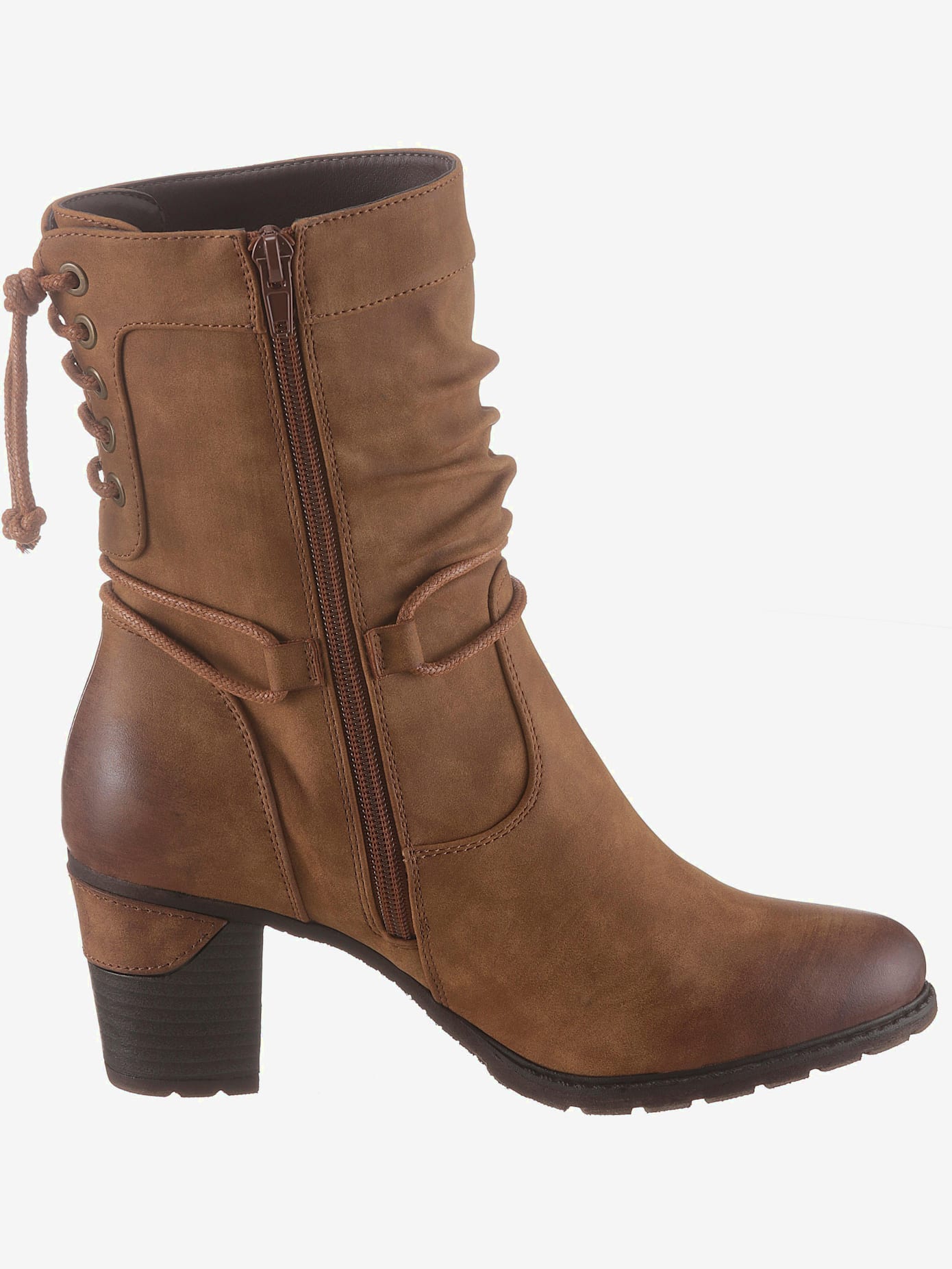 Bottines laçage et rubans décoratifs