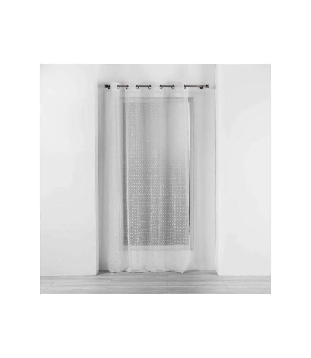 Rideau Voilage à Œillets Pomponella 140x240cm Blanc