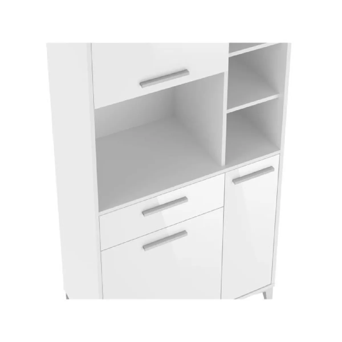 CStore ECO Buffet de cuisine - 80 cm - Blanc brillant