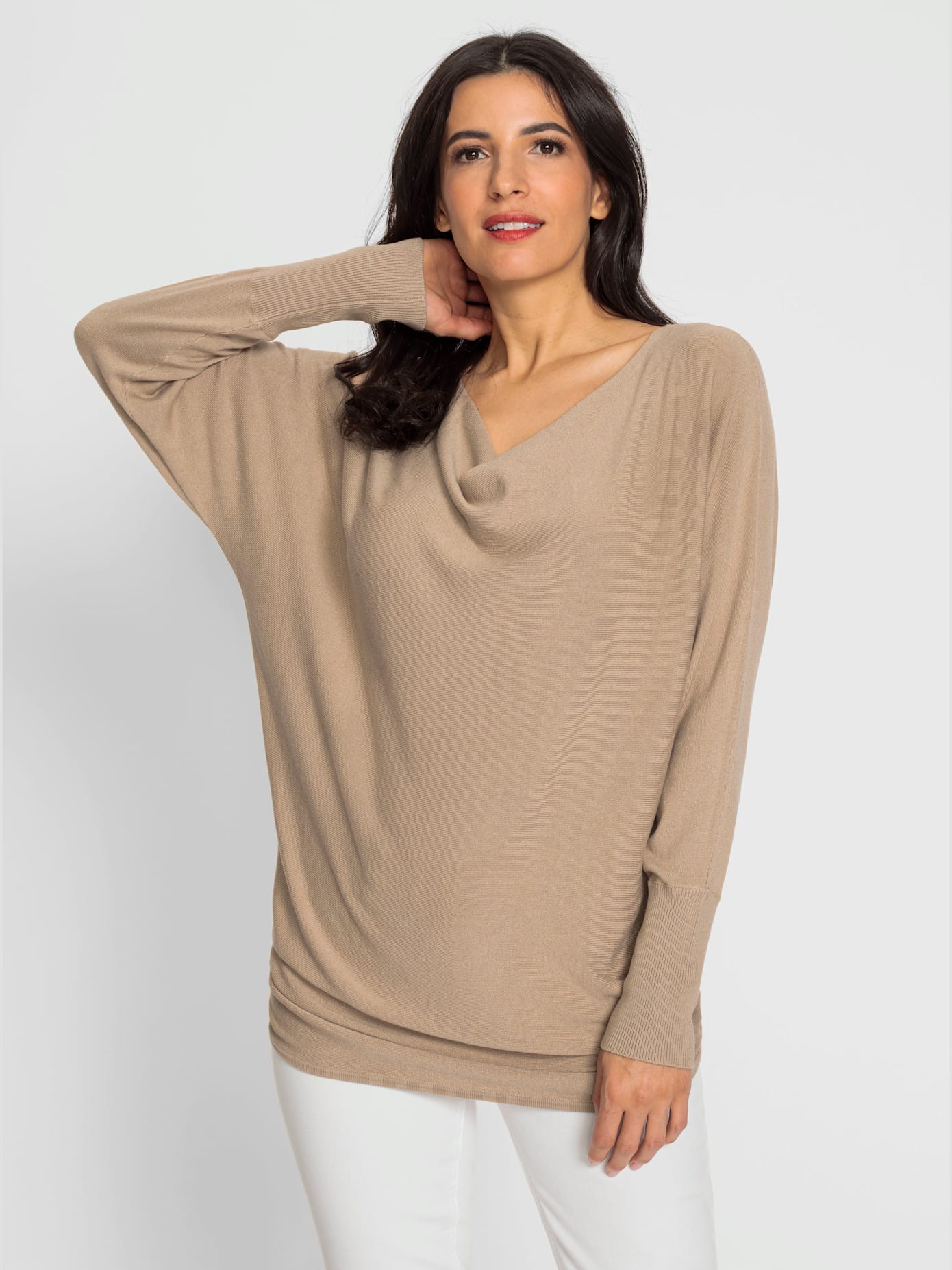 Pull encolure en u féminine