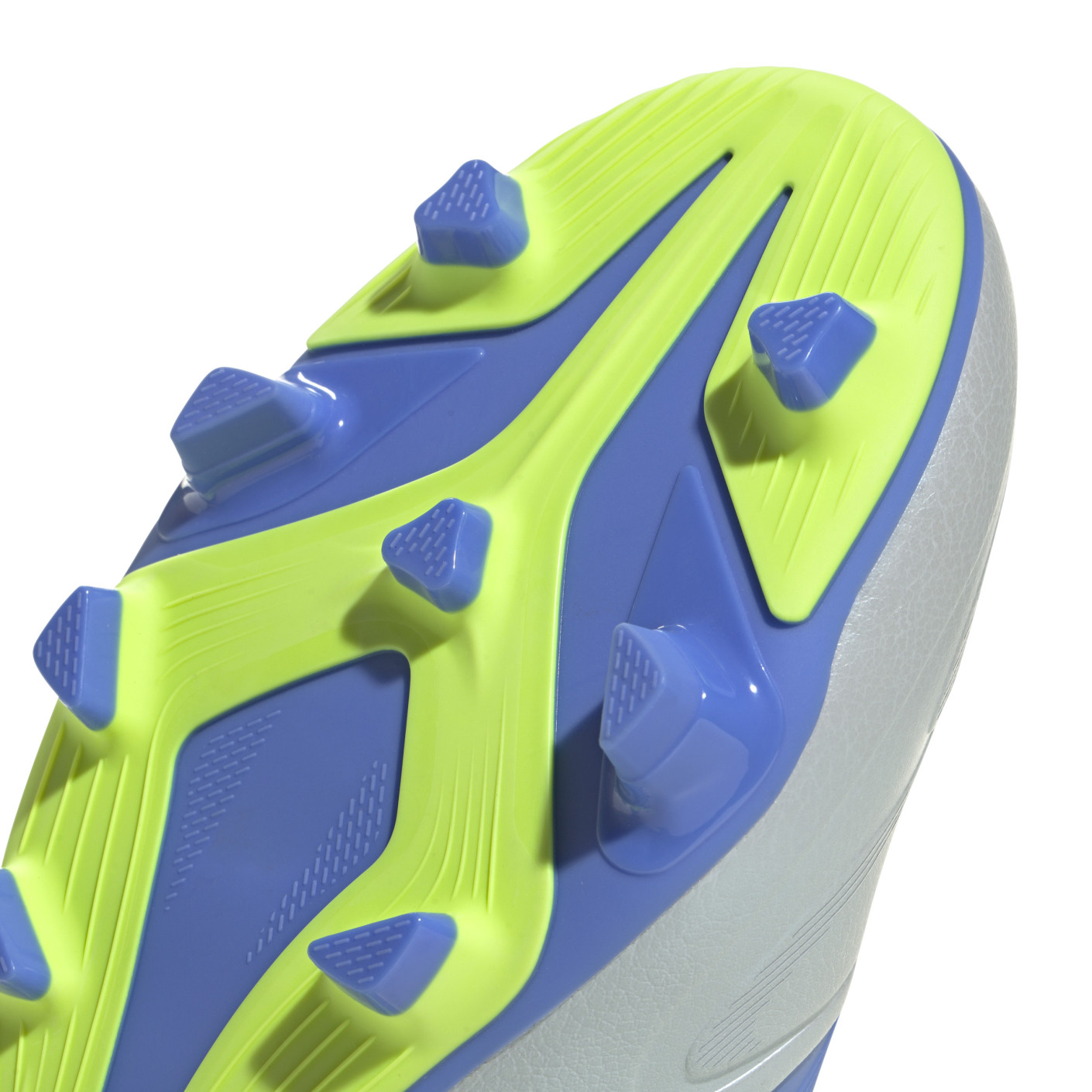 Adidas Copa Pure III Club Gras / Kunstgras Voetbalschoenen (MG) Blauw Grijs Neongeel
