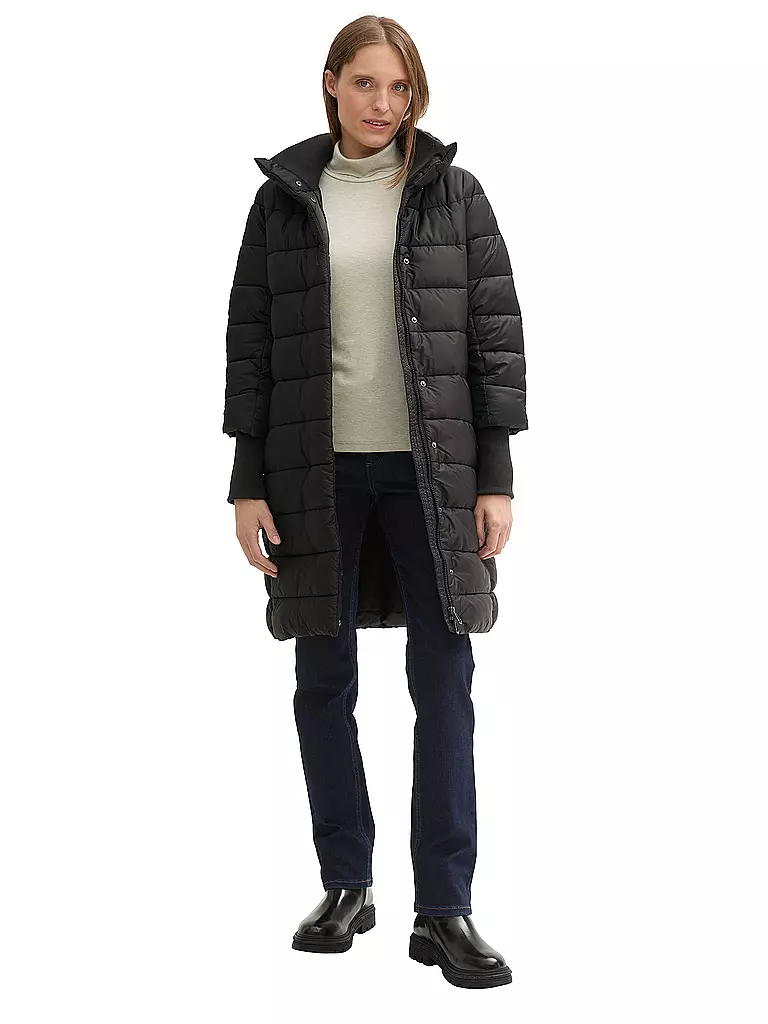 TOM TAILOR Steppmantel schwarz