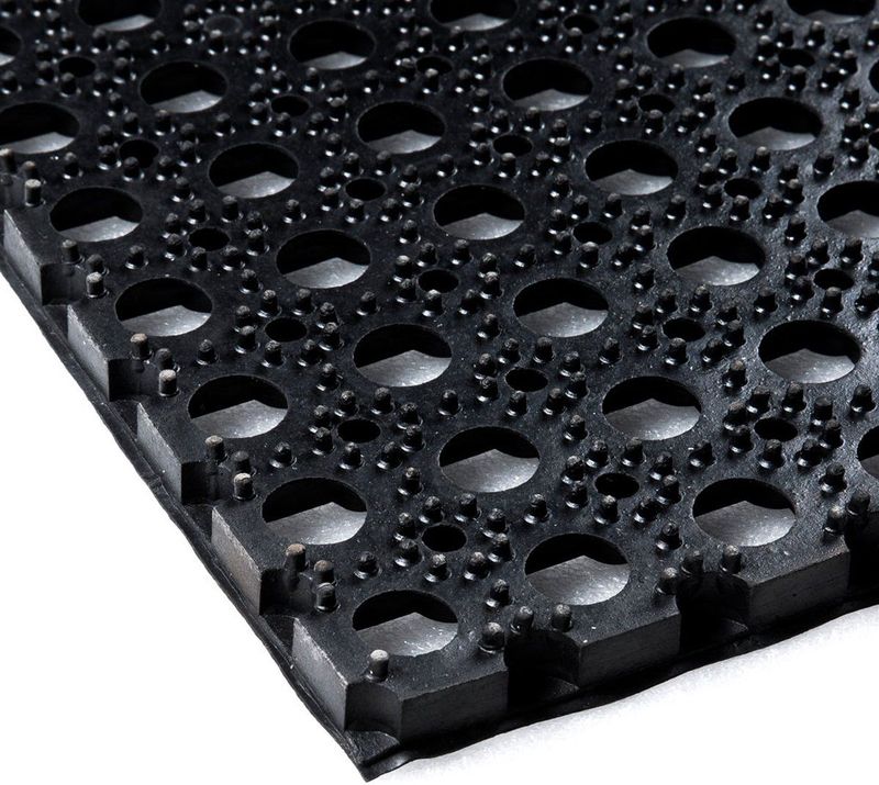 Rubber - Ringmat - Zwart - Natuurlijk Rubber - Dikte 16 mm - Breedte 50 cm