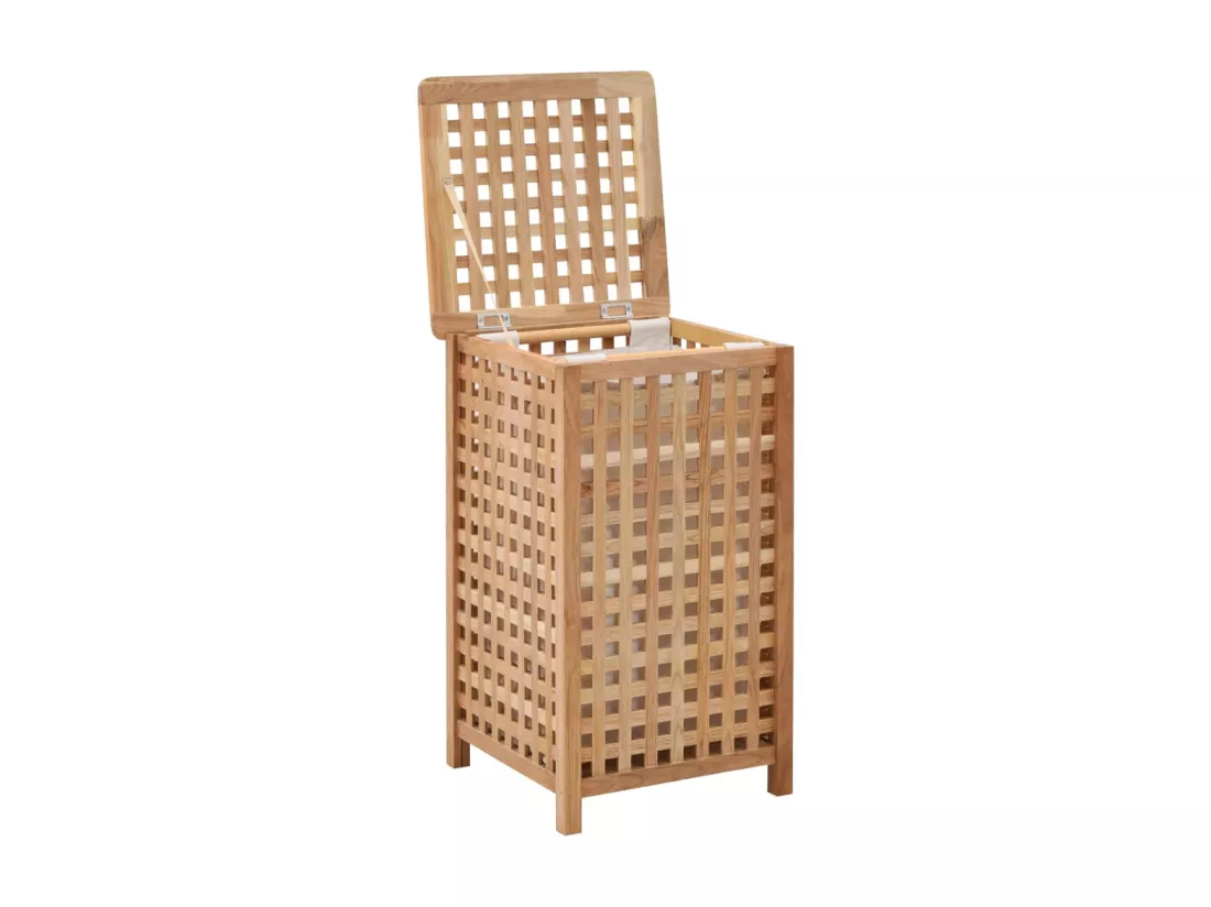 Coffre à linge 39 x 39x65 Bois de noyer massif
