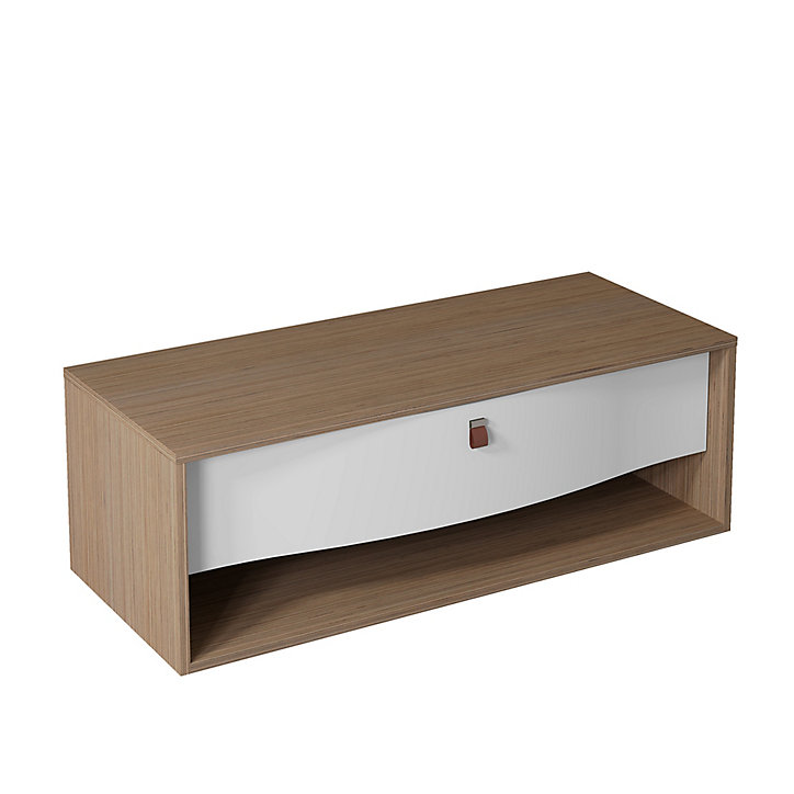 Meuble sous vasque à suspendre Havana blanc mat 1 tiroir 120 cm
