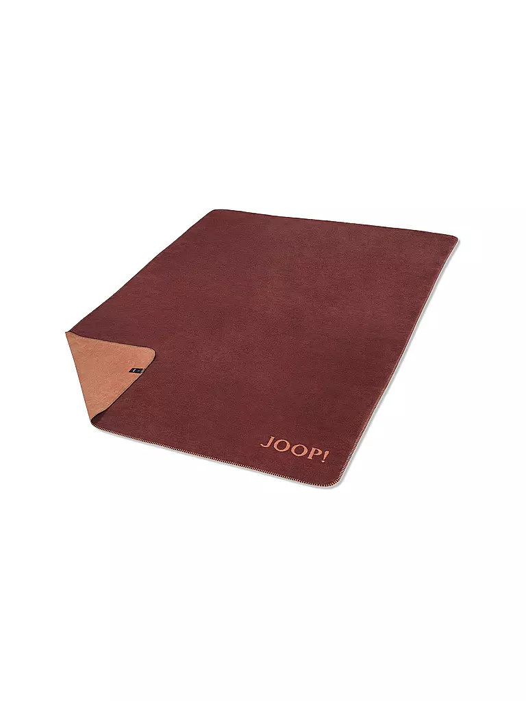 JOOP Wohndecke UNI-DOUBLEFACE 150x200cm granat/kupfer dunkelrot