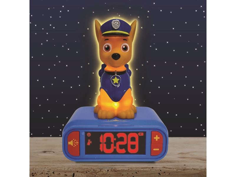 Lexibook Wecker mit Nachtlicht Paw Patrol Chase Digitalwecker für Kinder