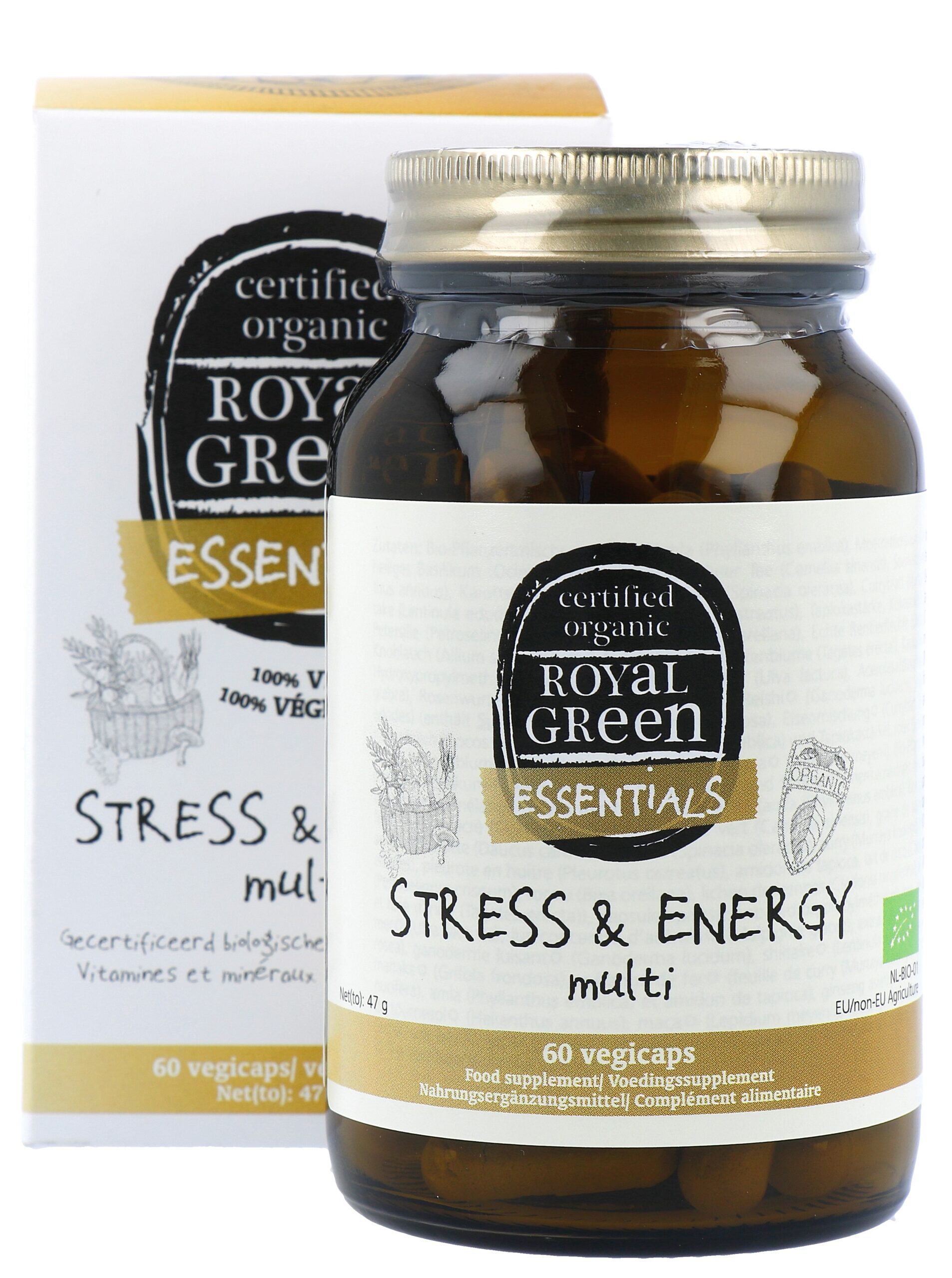 Royal Green Stress en Energy Multi Bio (60 vega capsules)